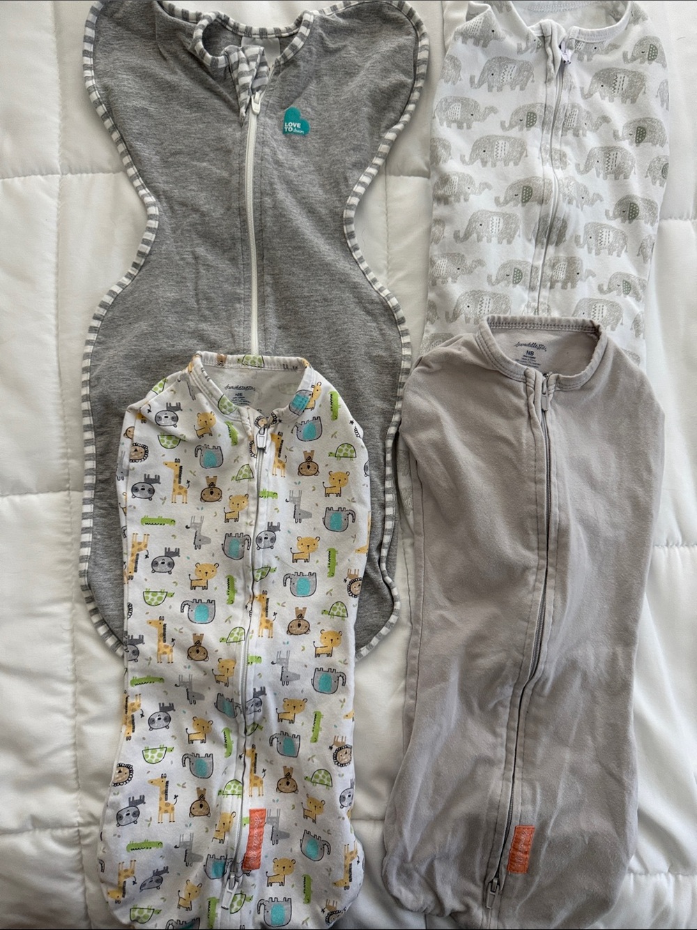 Lot of NB Baby Swaddle Sleep Sacks